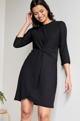 Black Straight  Dress, Black, image 4