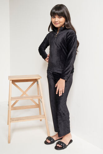 Black Solid Straight Set, Black, image 4