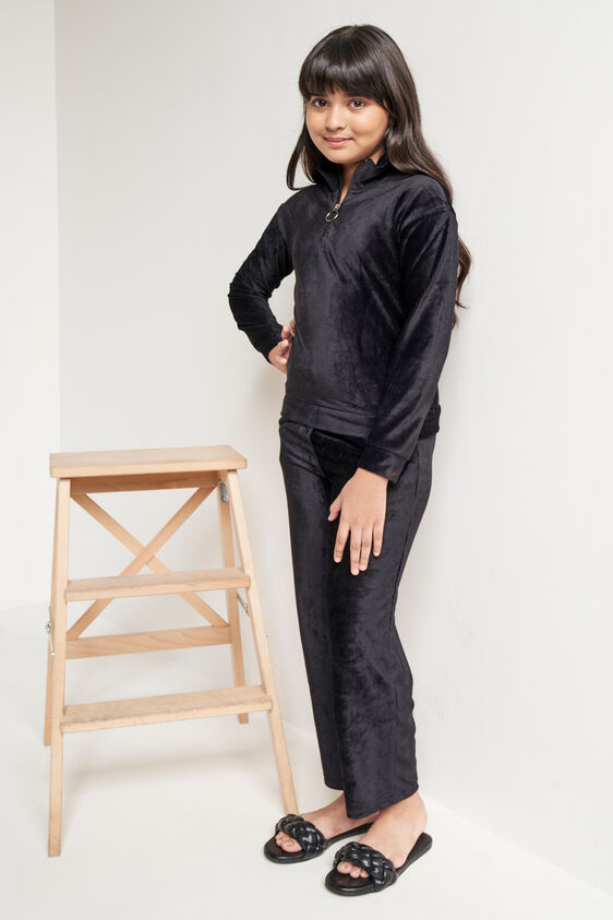 Black Solid Straight Set, Black, image 4