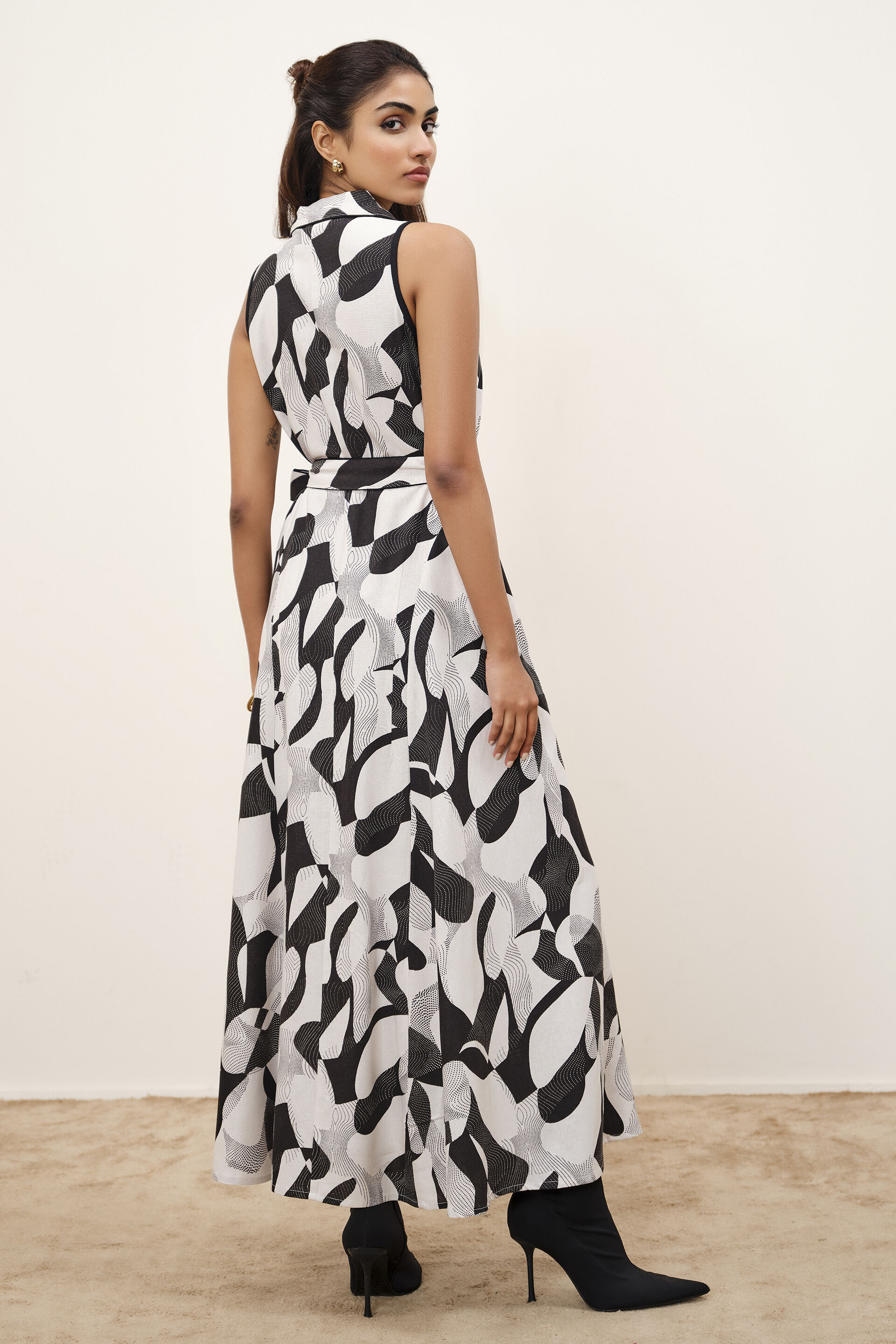 Naima Black & White Dress, Black, image 5