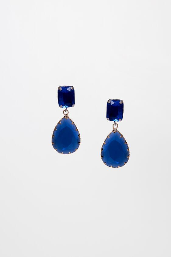 Blue Brass Earring, , image 1