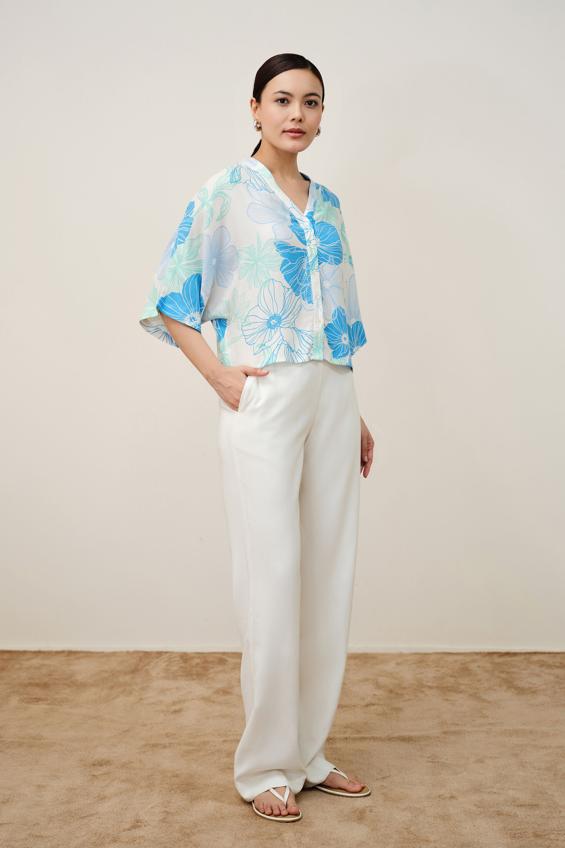 Flora Top, Blue, image 4