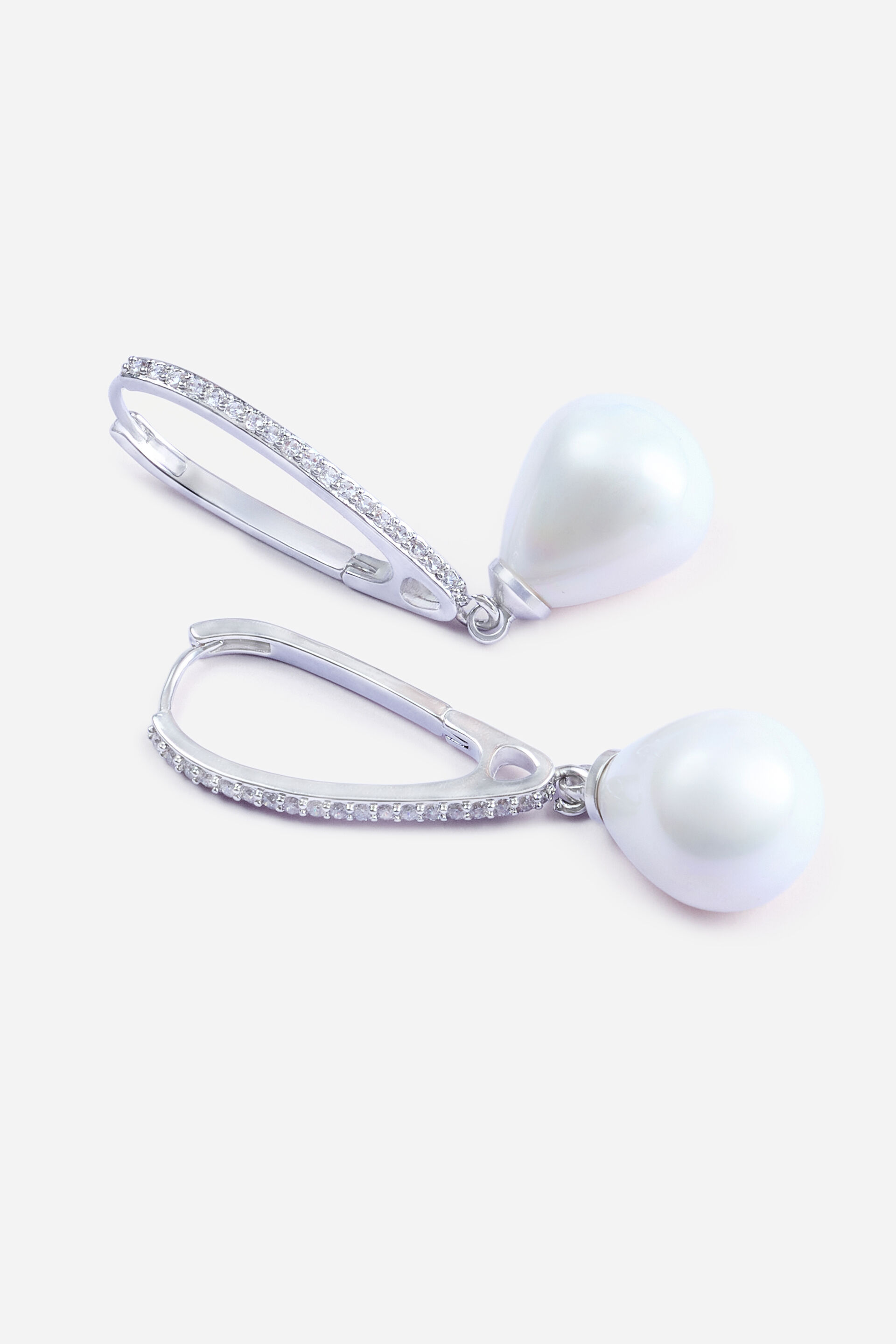 Elena Pearl Hoop Earrings, , image 3