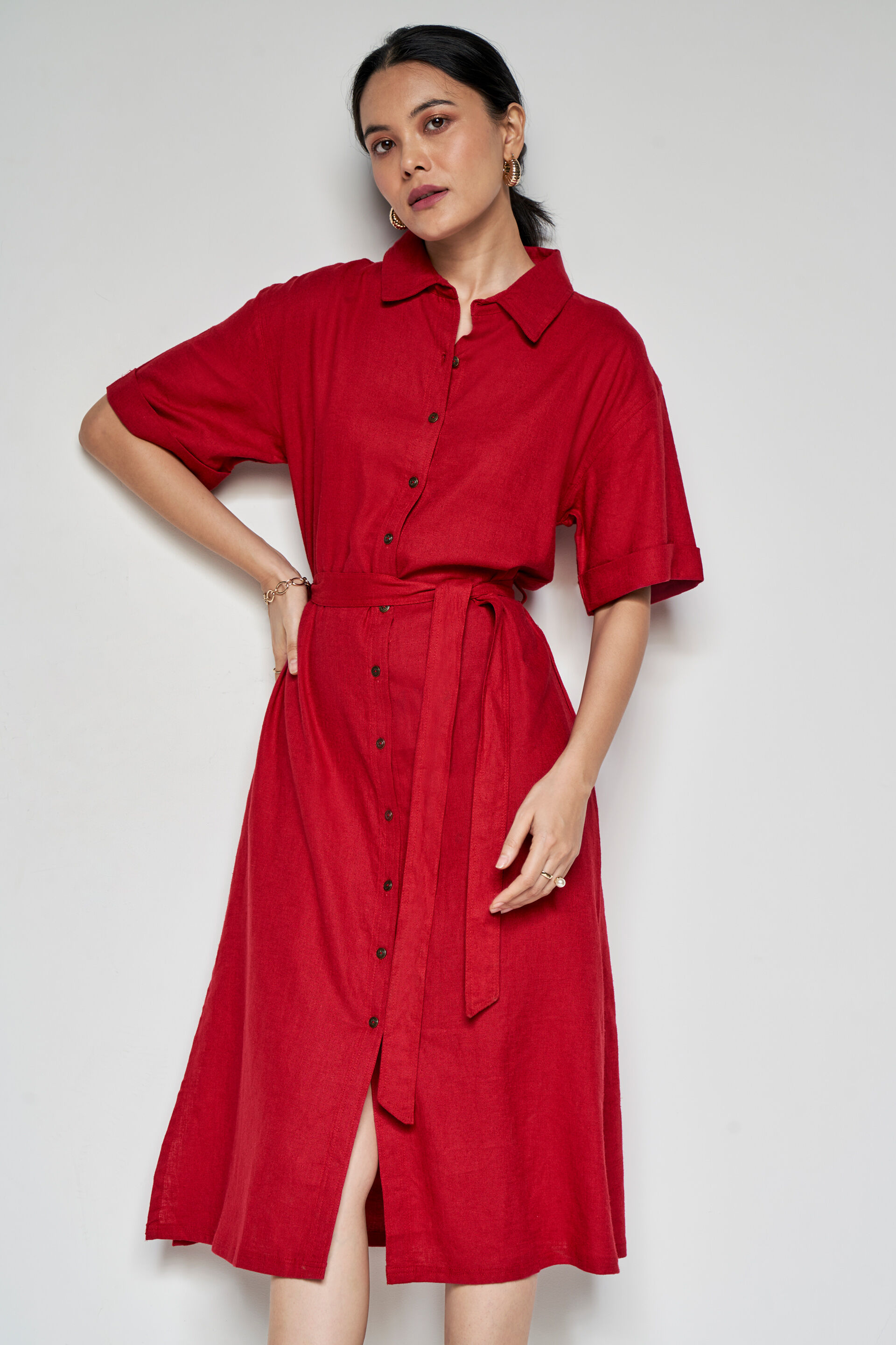 I am red with love top shirt dress