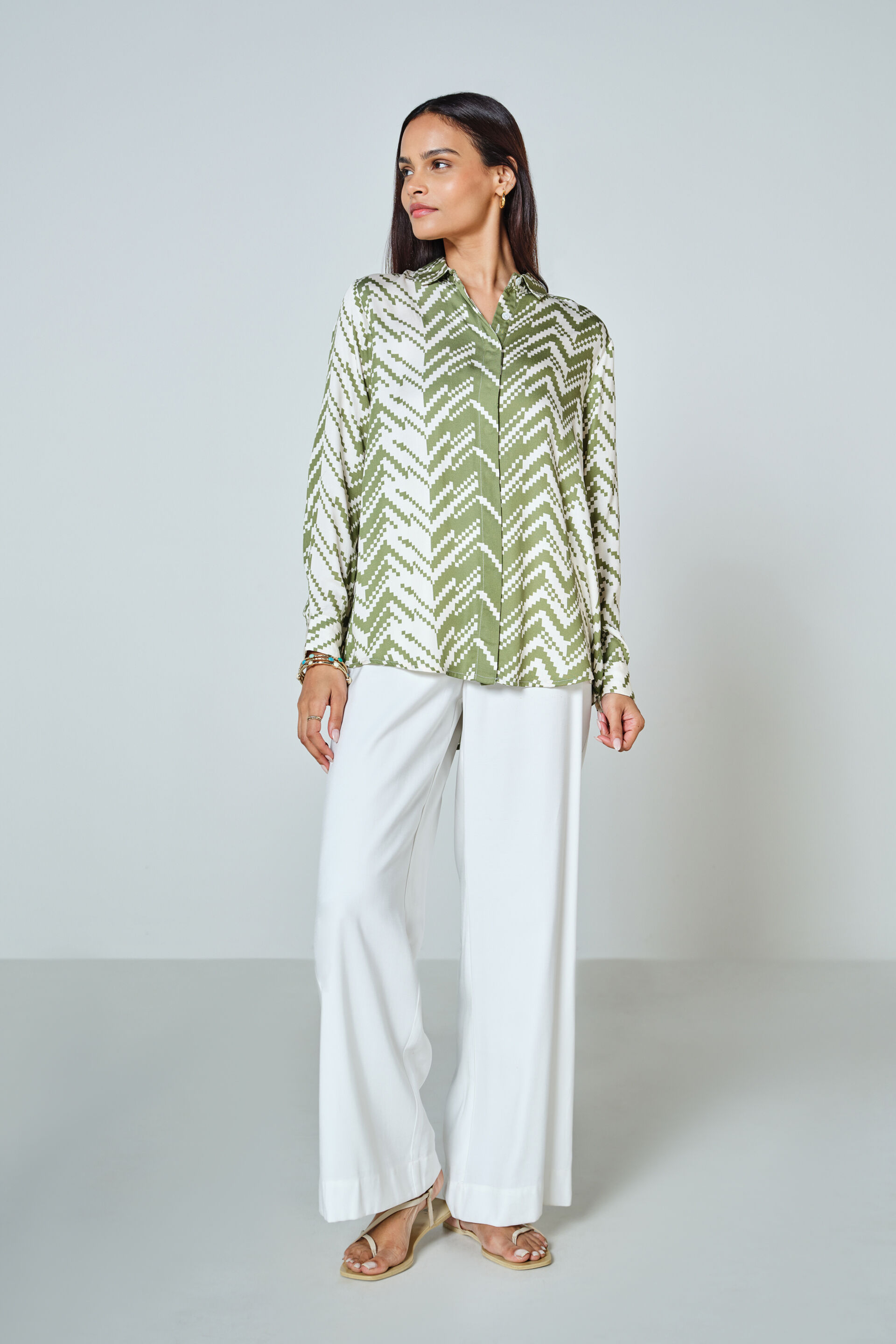 Graphic Grove Modal Top, Green, image 2