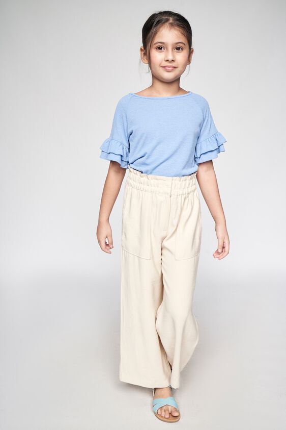 4 - Blue Solid Straight Top, image 4