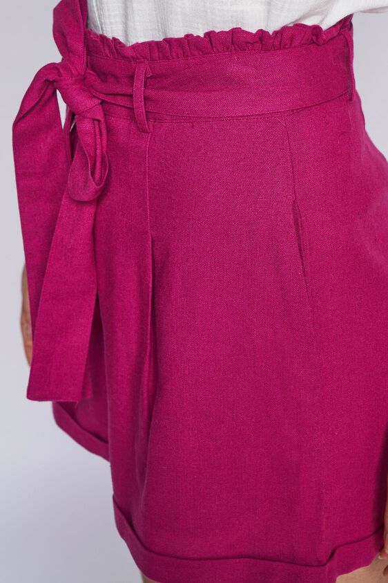 6 - Wine Solid Straight Shorts, image 6