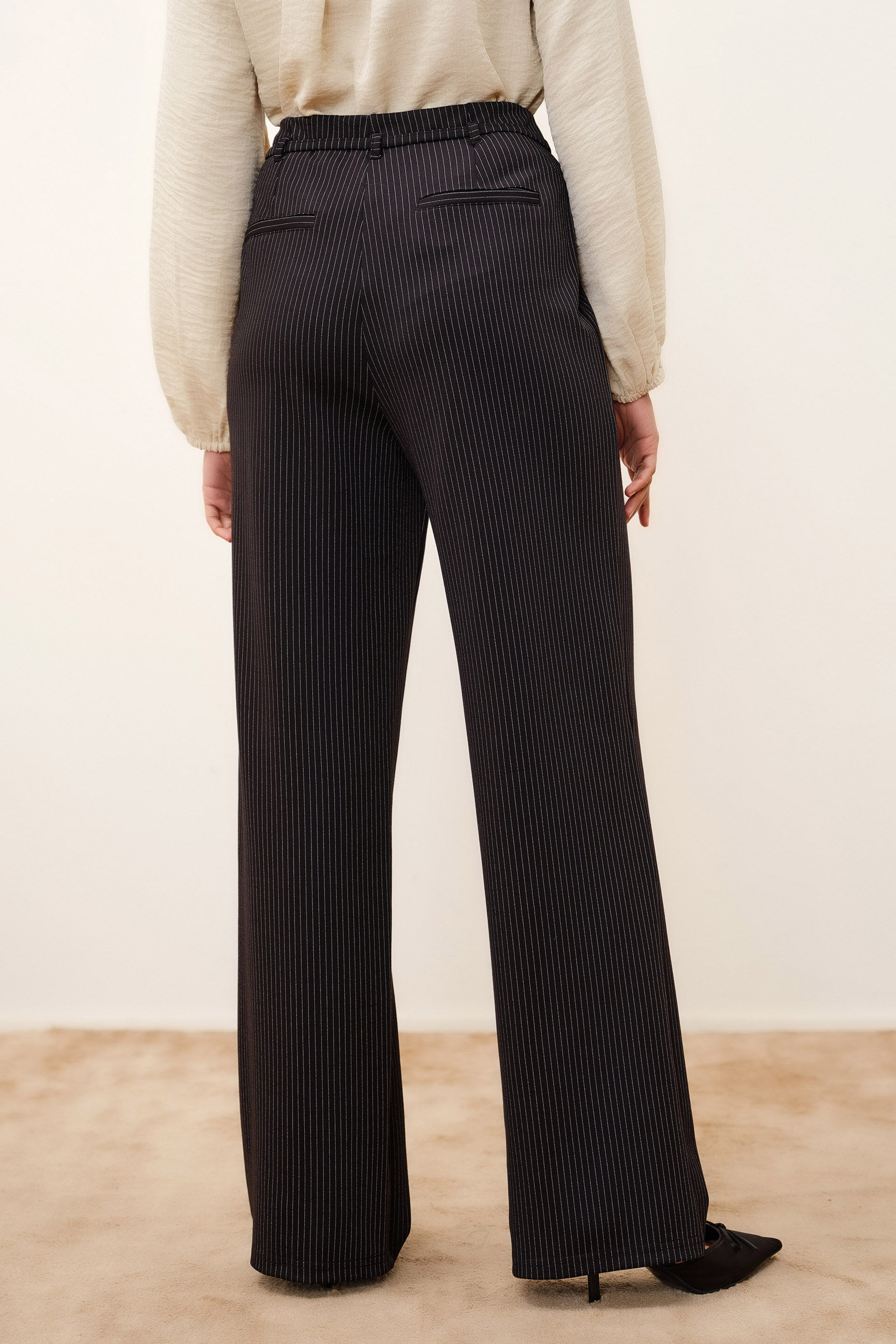 Striped Black Pants, Black, image 5