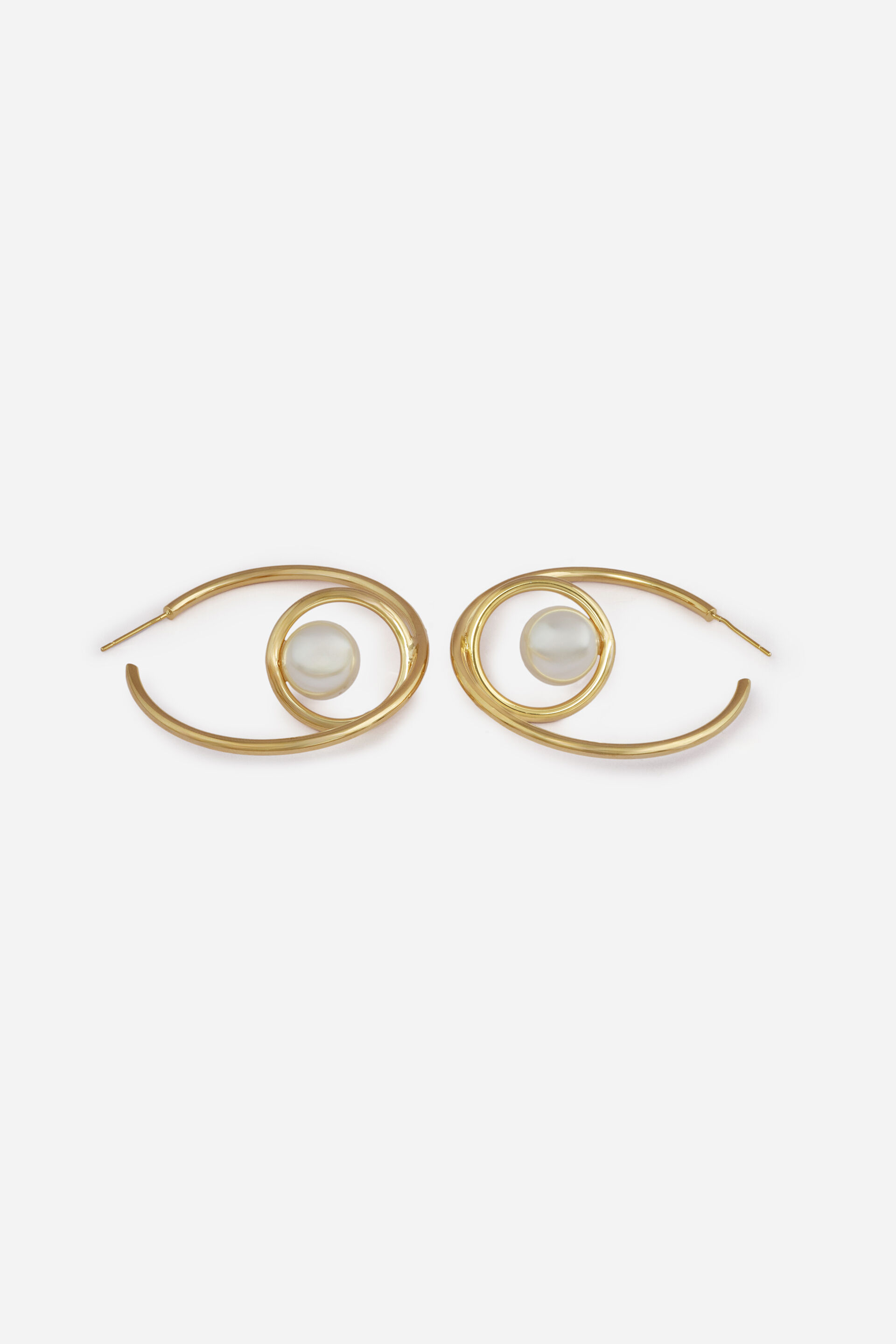 Pearl in a Hoop Earrings, , image 2