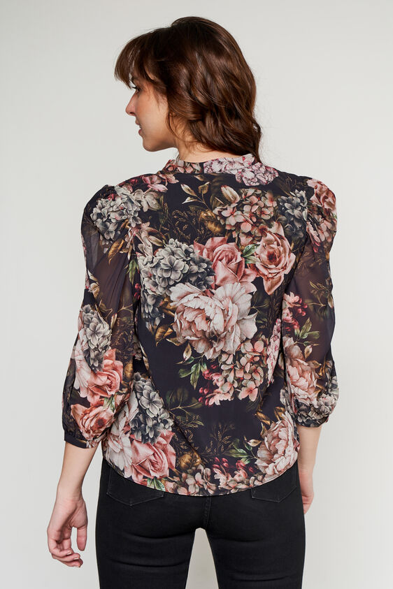 Multi Color Floral Straight Top, Multi Color, image 4