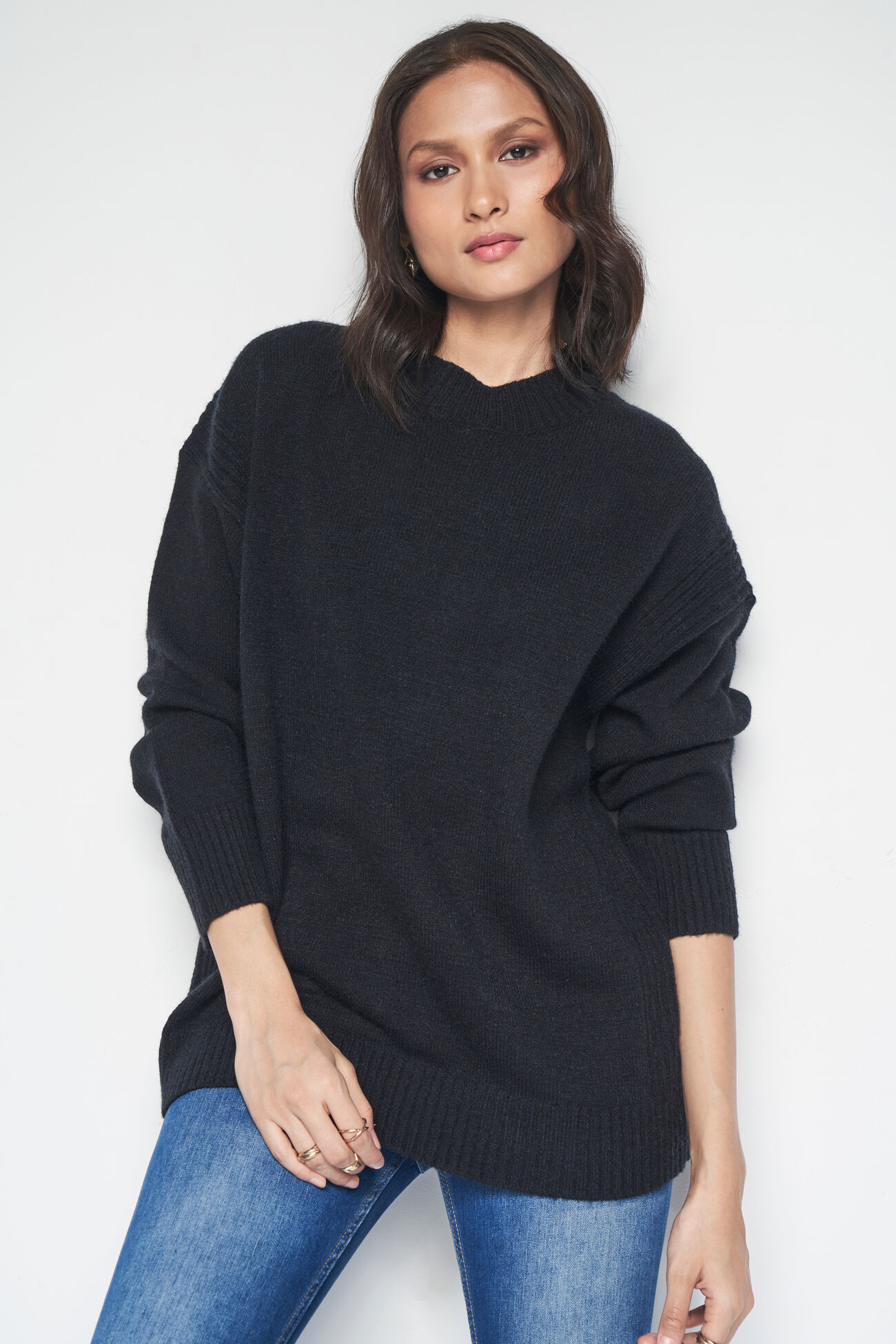 Aspen Over-Sized Sweater, Black, image 3