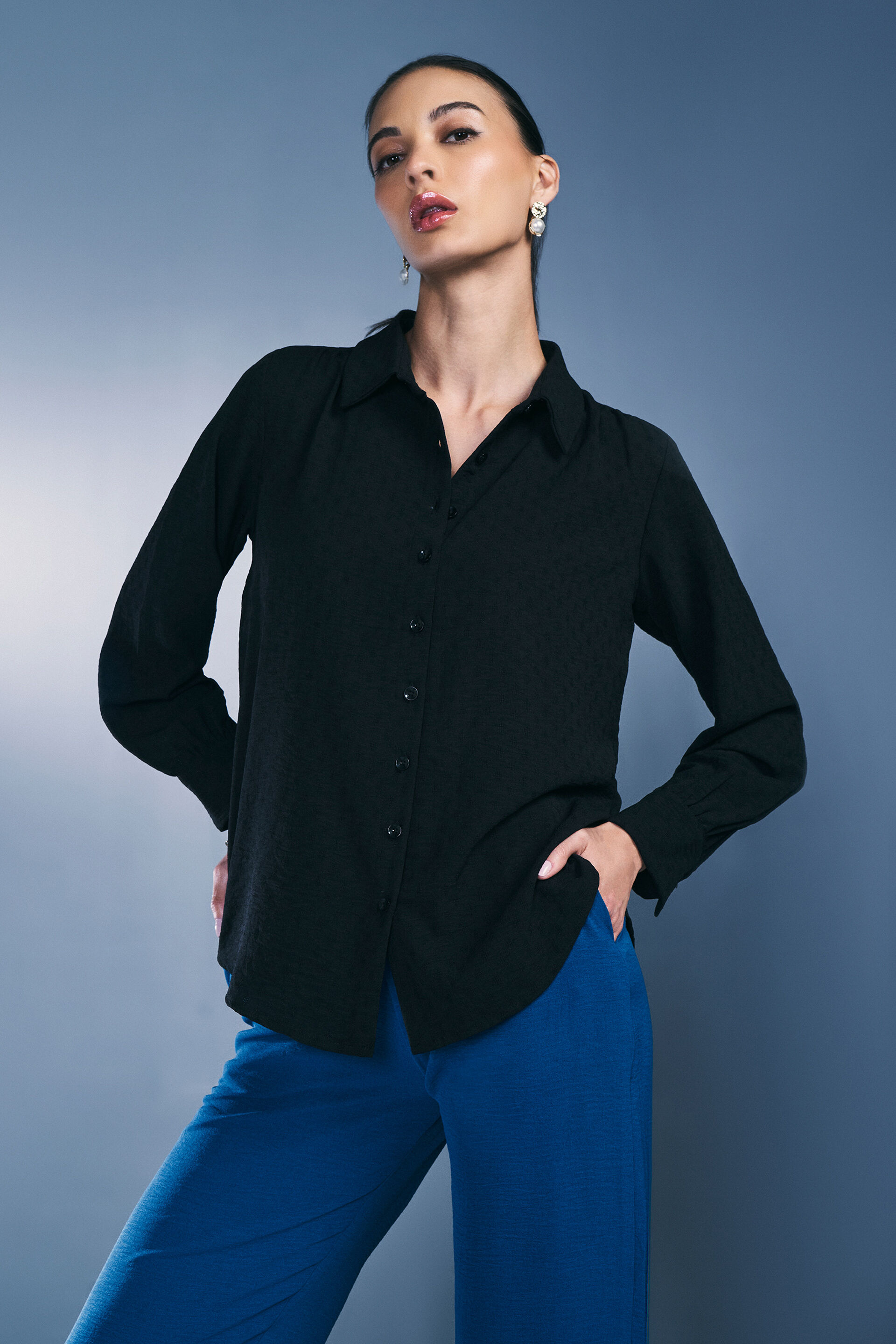 Classic Black Shirt, Black, image 1