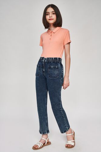 2 - Peach Self Design A-Line Top, image 2
