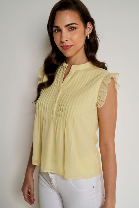 Solid Straight Top, Yellow, image 3