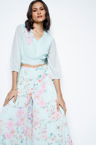 Light Green Floral Flared Set, Green, image 6