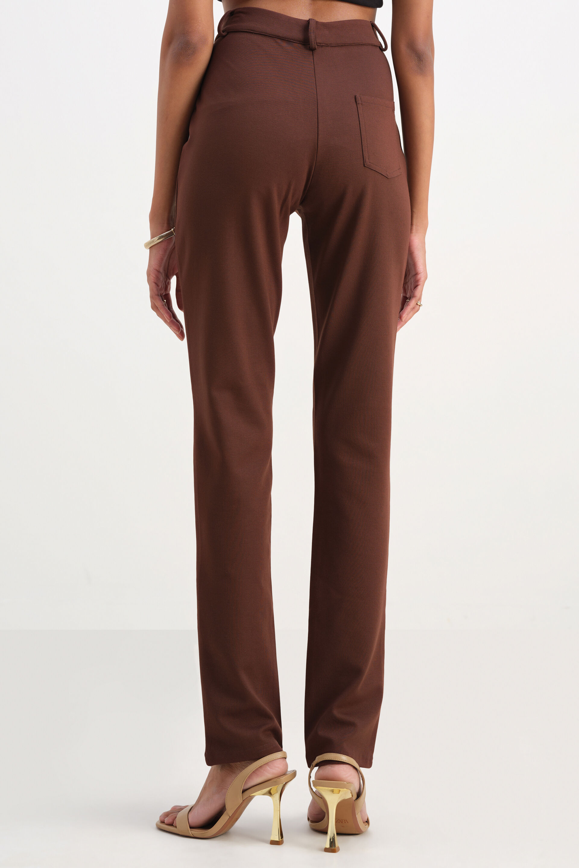 Khaki Brown Trousers, Brown, image 4
