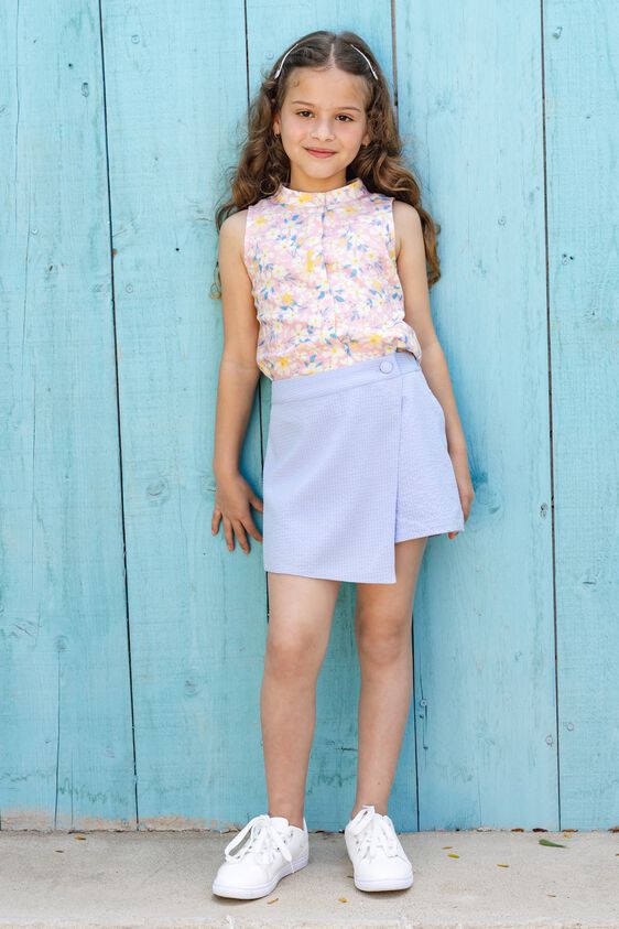 1 - Pink Floral Straight Top, image 1