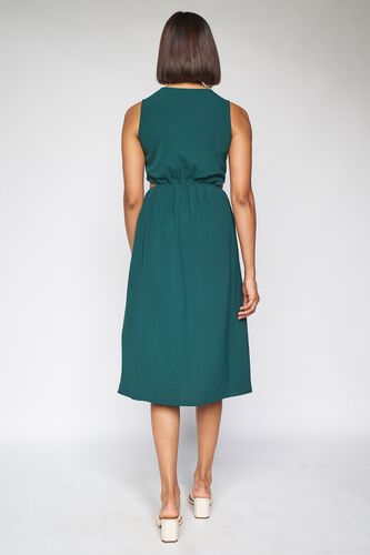 5 - Green Solid Cut Out Dress, image 5