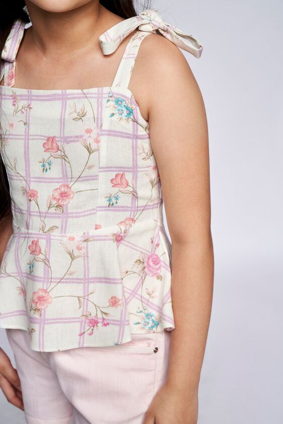 8 - White Floral Straight Top, image 8
