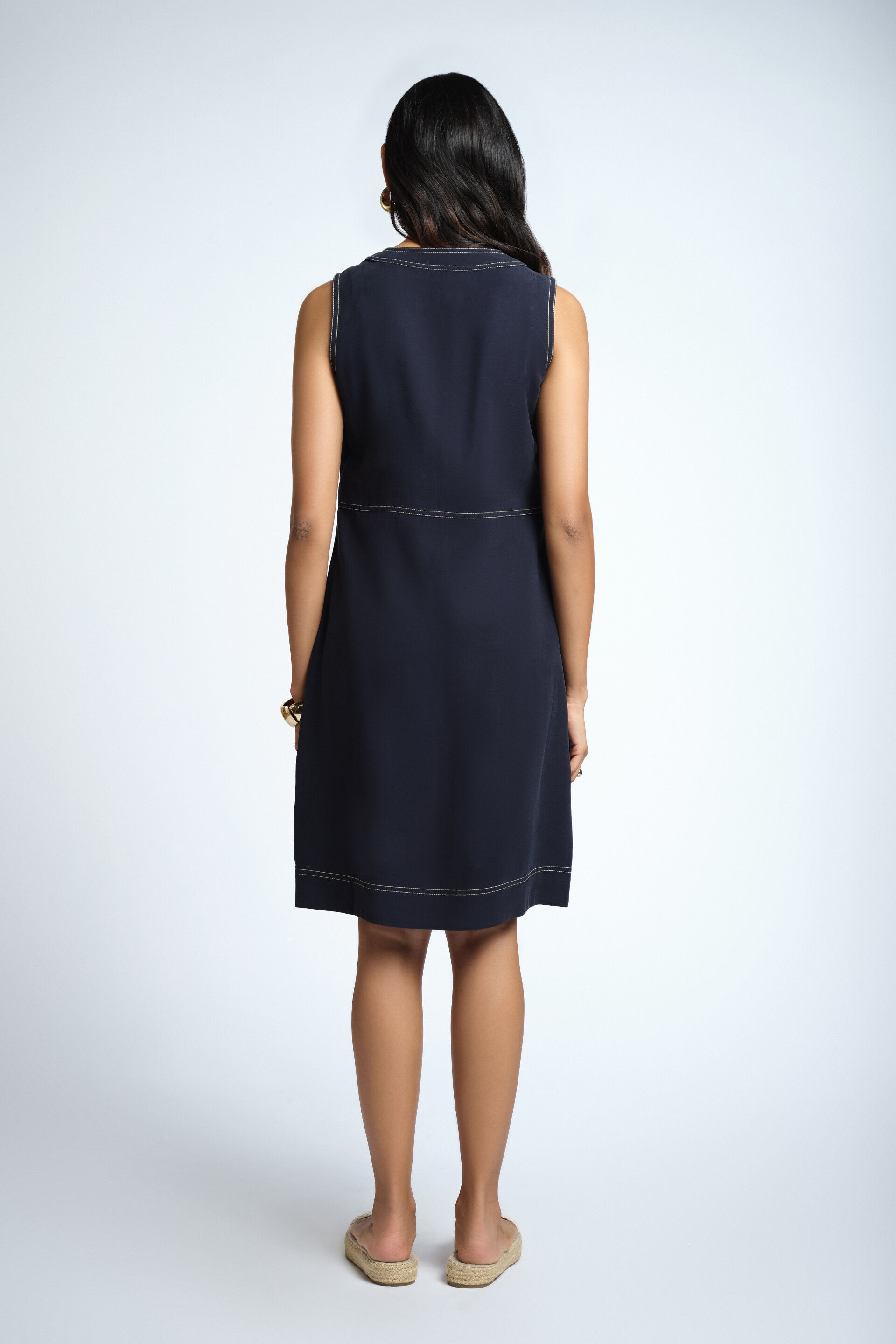 Navy Arwyn Dress, Navy, image 5