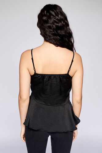 6 - Black Solid Peplum Top, image 6