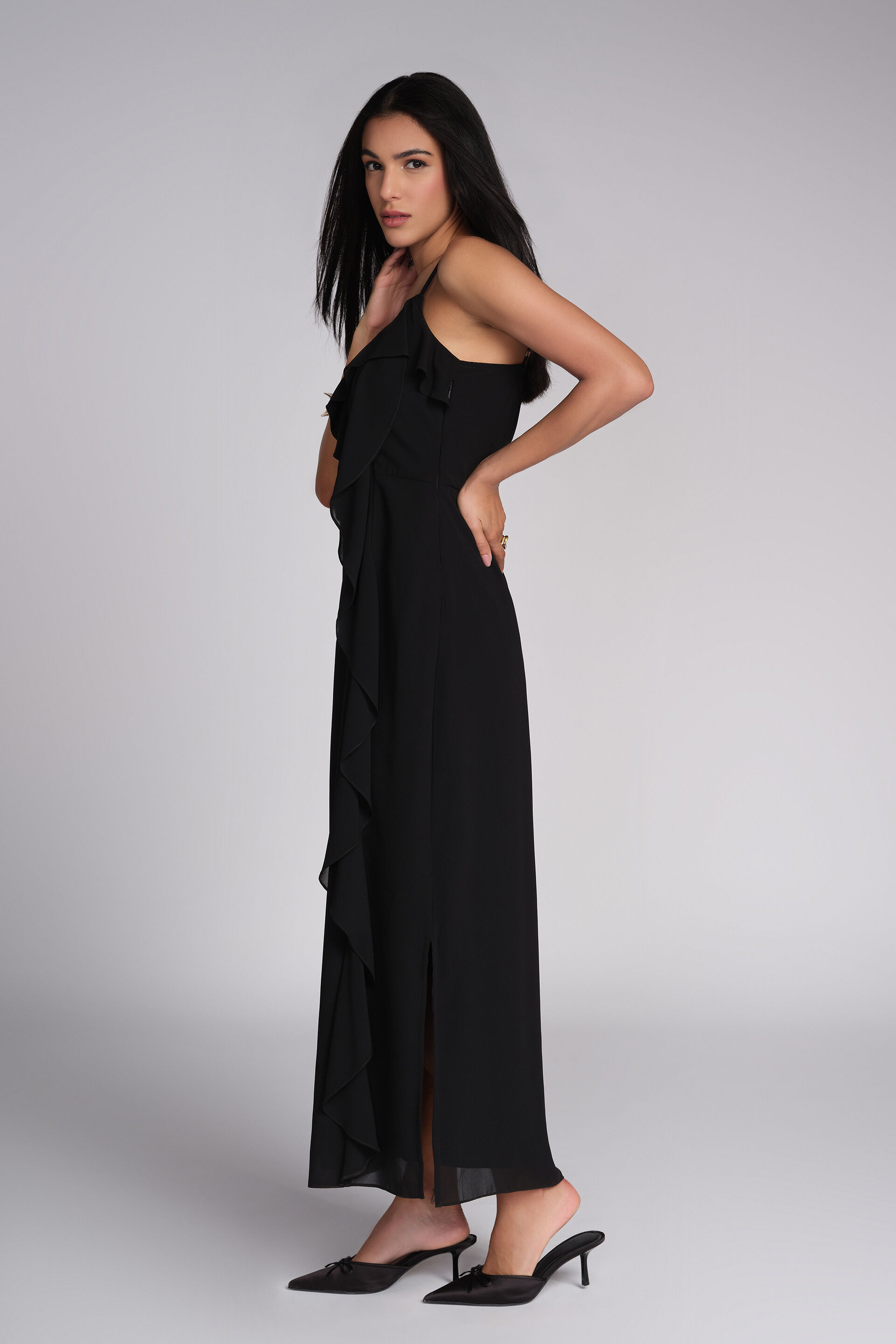 Night-at-Moor Black Dress, Black, image 3