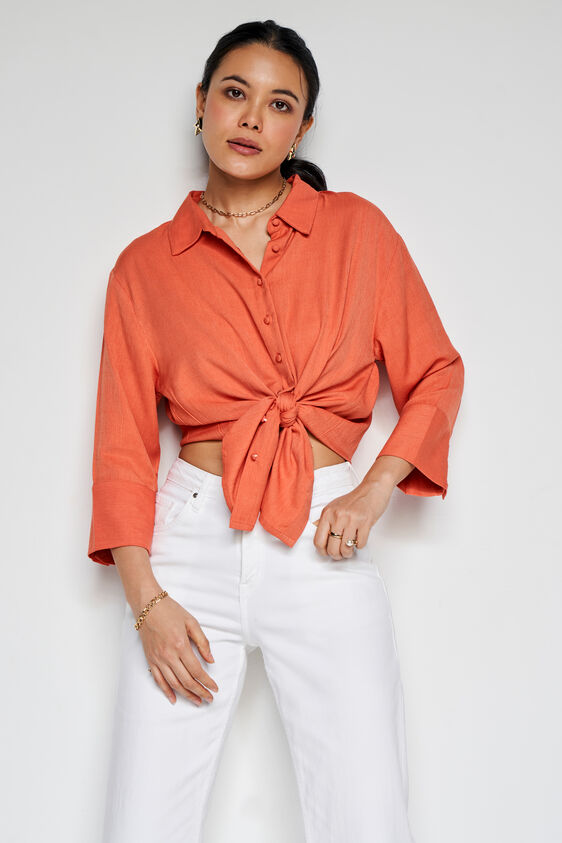 Flame Of Sunset Top, Orange, image 5