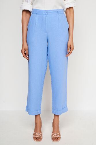 Blue Solid Straight Bottom, Blue, image 4