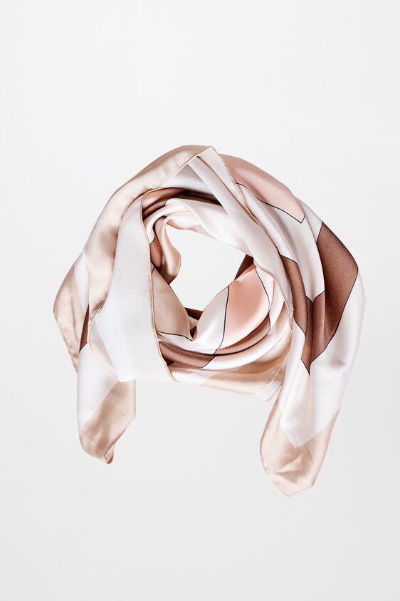 Beige Satin Scarf, , image 1