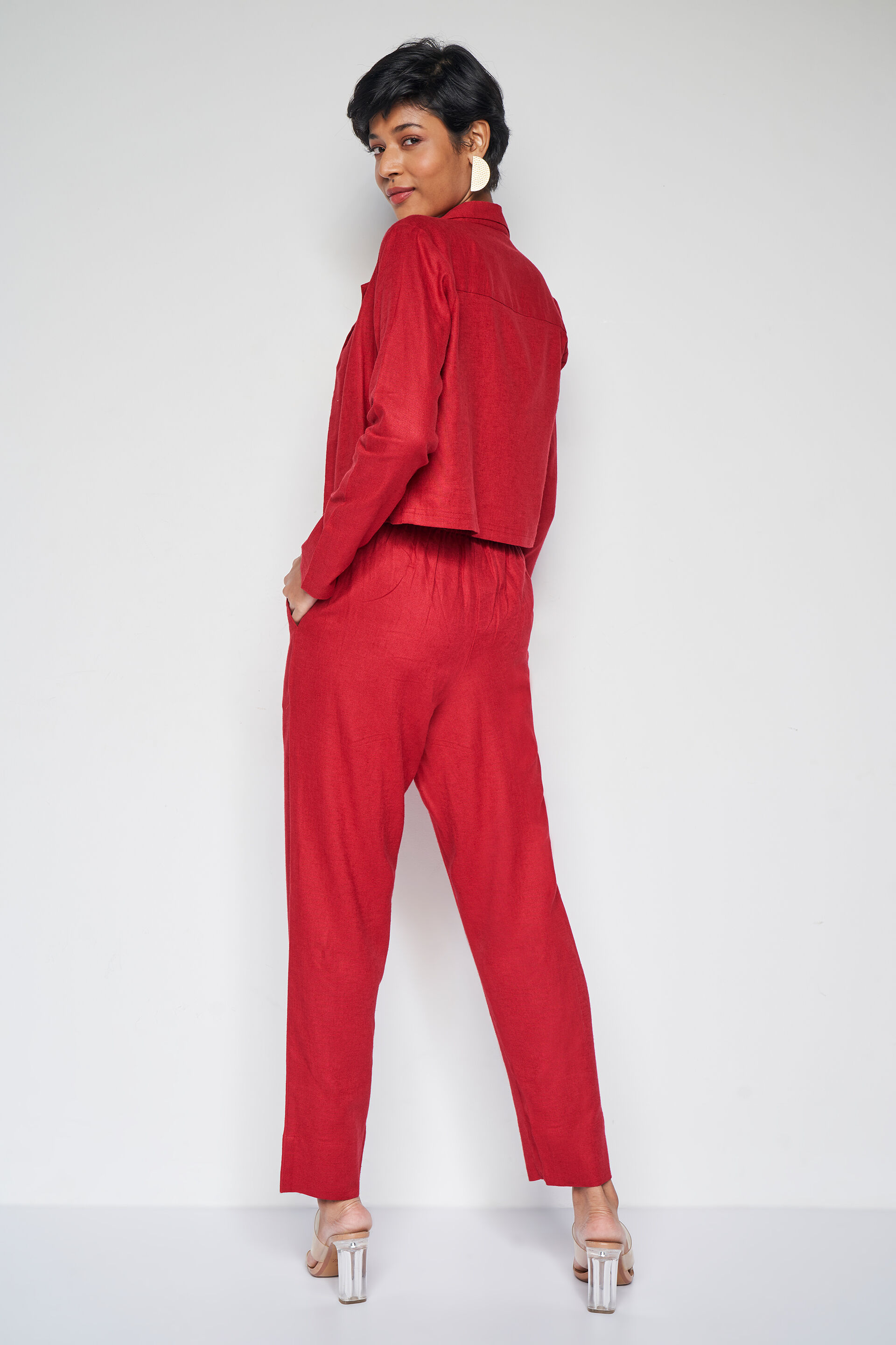 Ruby Solid Co-ords Set, Red, image 5