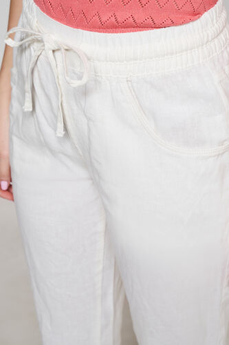 Black Linen Trouser, Off White, image 5