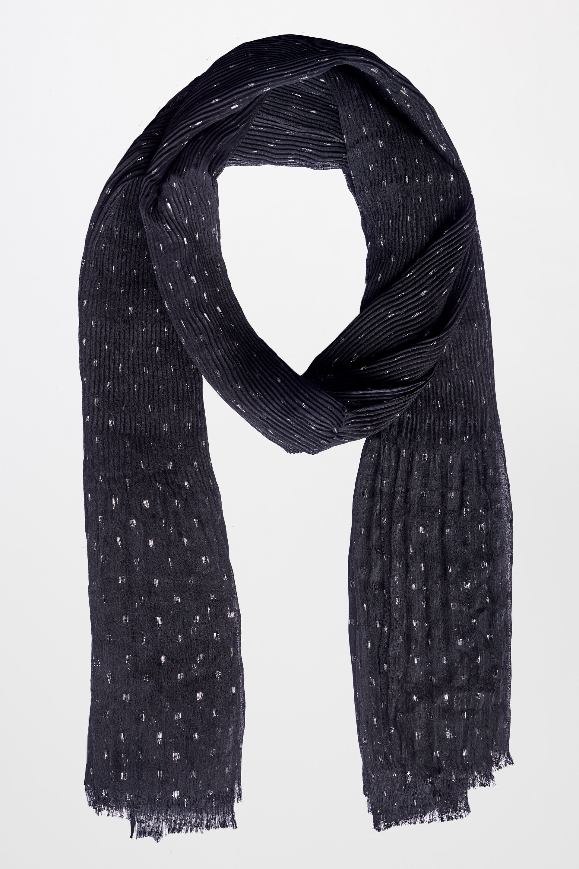 Black Print Scarf, , image 1