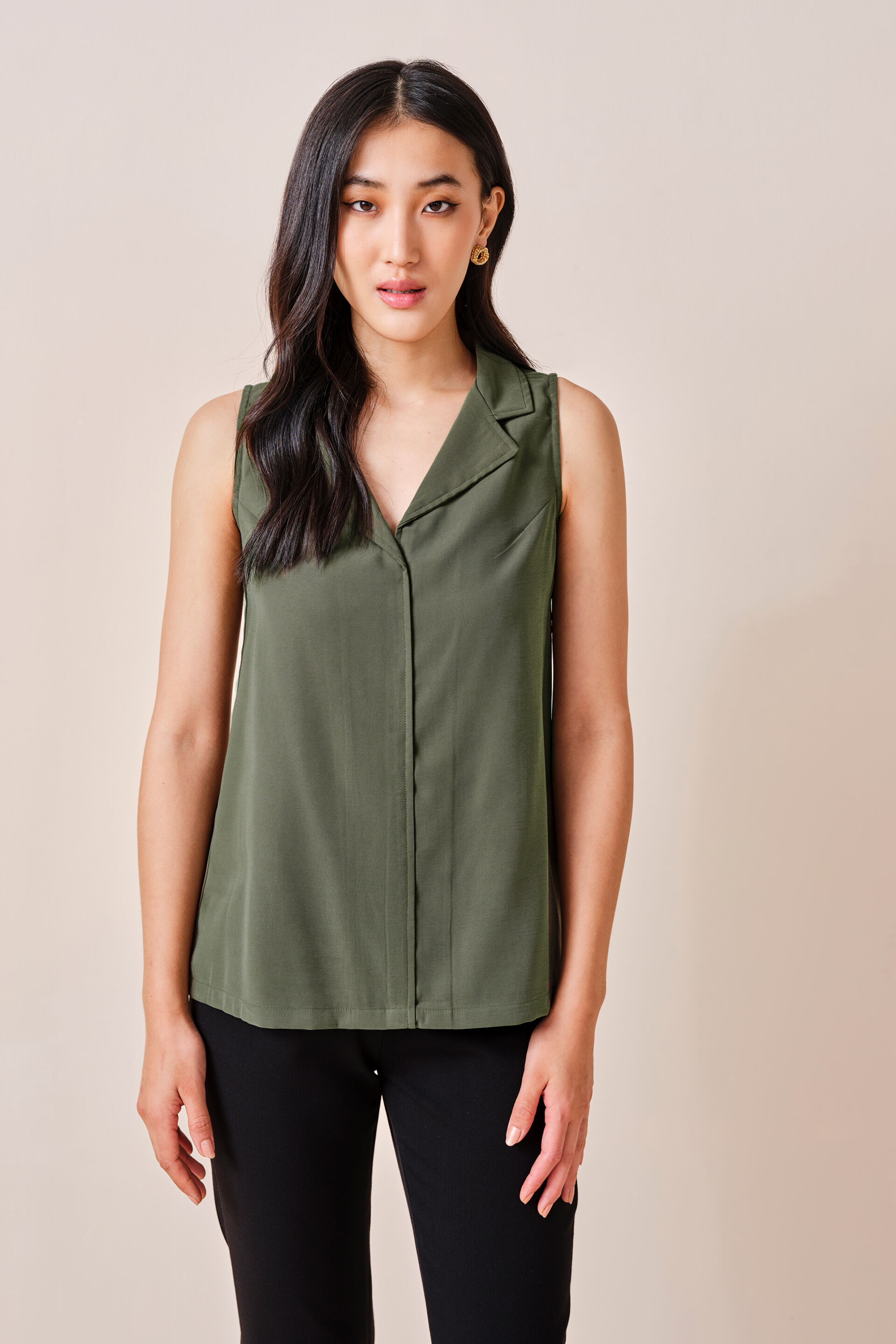 Odelia Solid Top, Olive, image 1