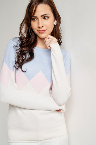 Multi Color Color Blocked Winter Top, Multi Color, image 2