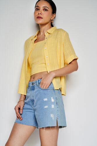 Daffodil Shirt Style Top, Yellow, image 1