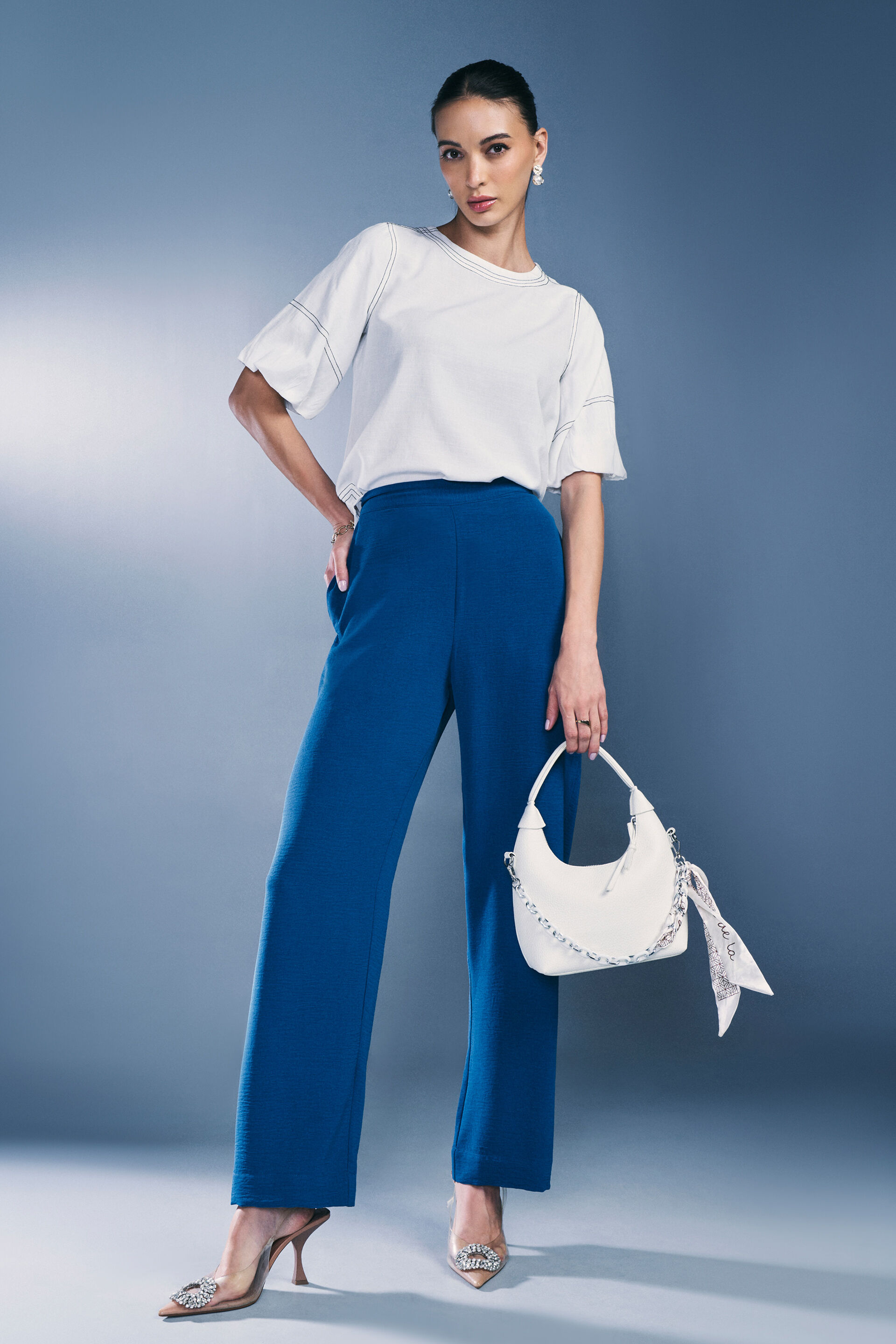 Whitney Rayon Top, White, image 2