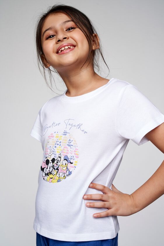 1 - White Graphic Straight Top, image 1
