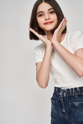 2 - White Solid A-Line Top, image 2