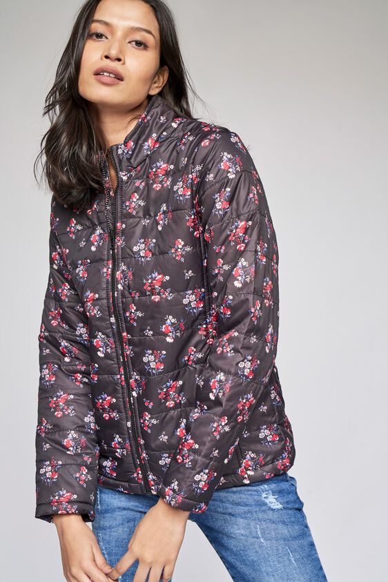 4 - Black Floral Straight Jacket, image 4