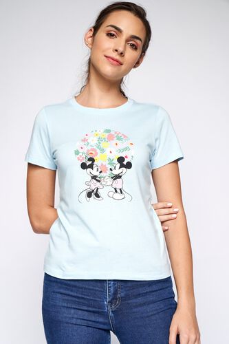 2 - Powder Blue Graphic Straight Top, image 2