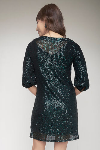 Teal Solid Straight Dress, Teal, image 6