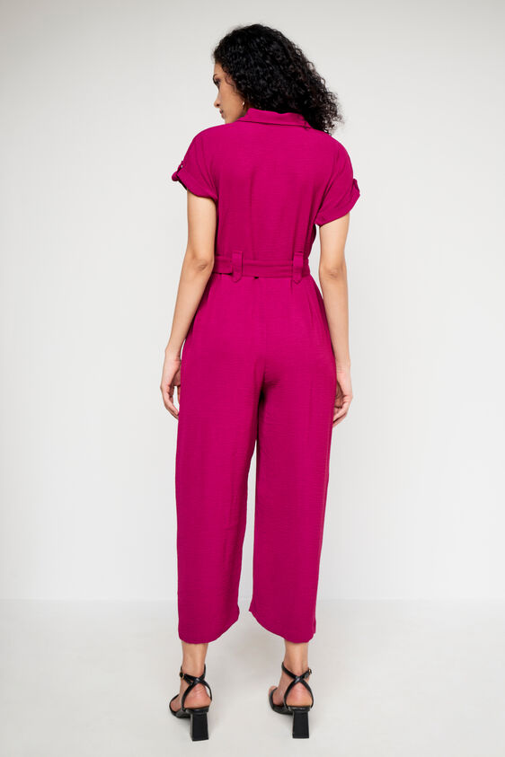 Pink Solid Straight Jumpsuit, Pink, image 5