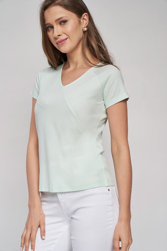 1 - Aqua Self Design Fit And Flare Top, image 1