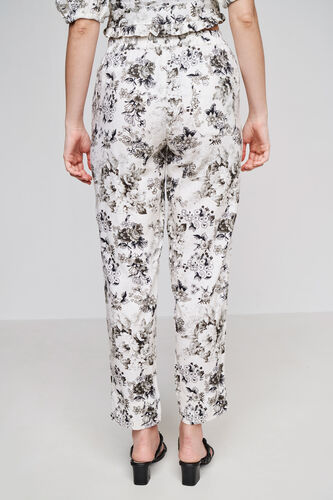 Black Floral Curved Bottom, Black, image 4