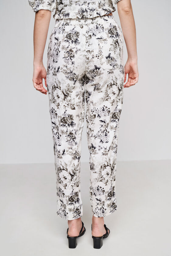 Black Floral Curved Bottom, Black, image 4