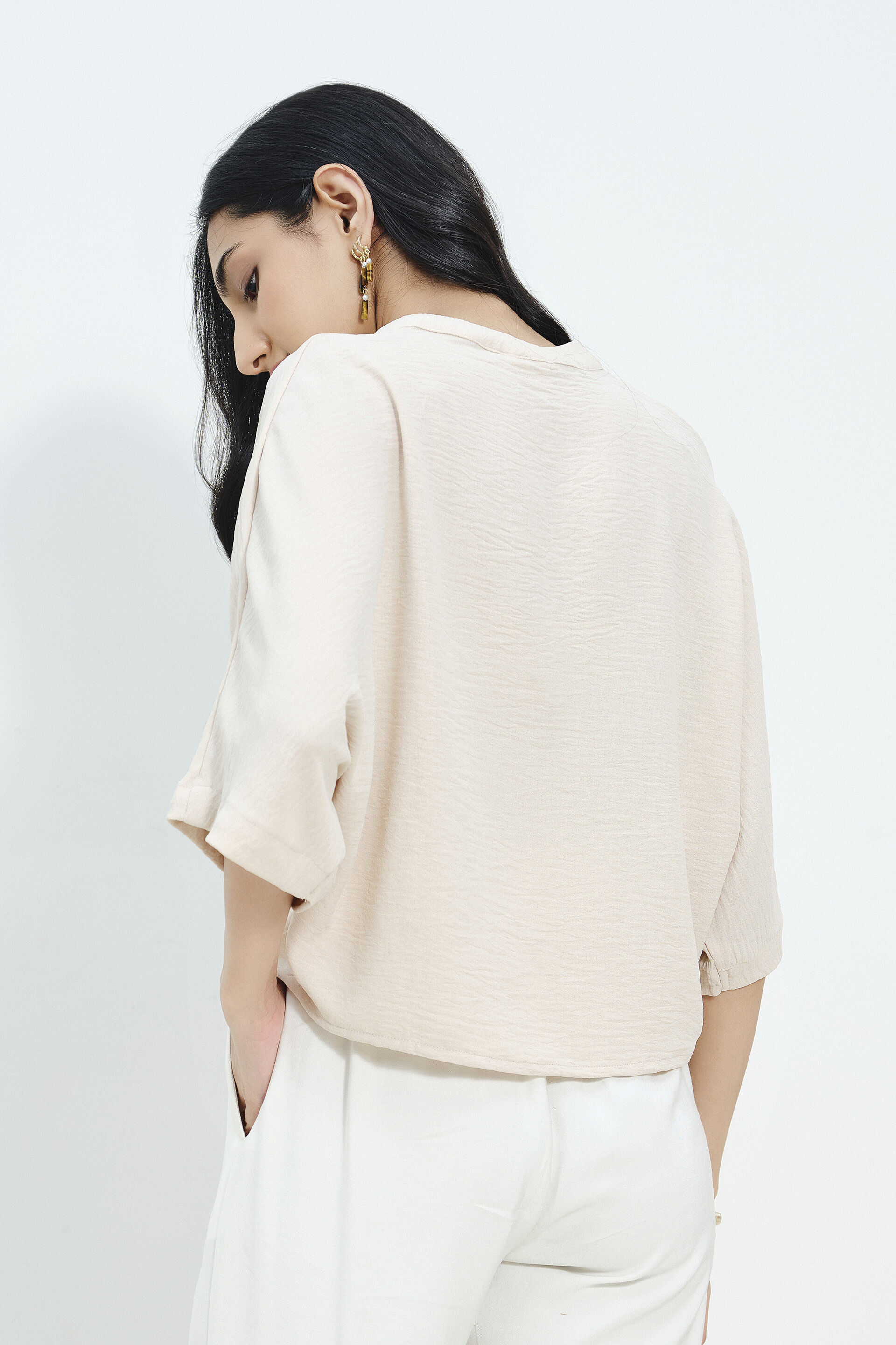 Beige Vibe Top, Beige, image 4