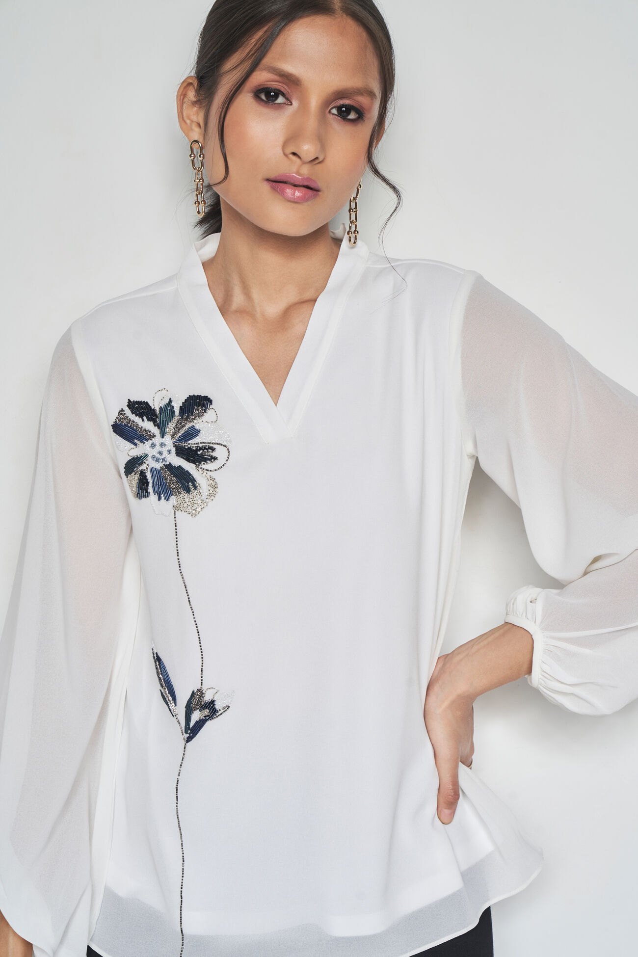 Florence Top, Cream, image 4