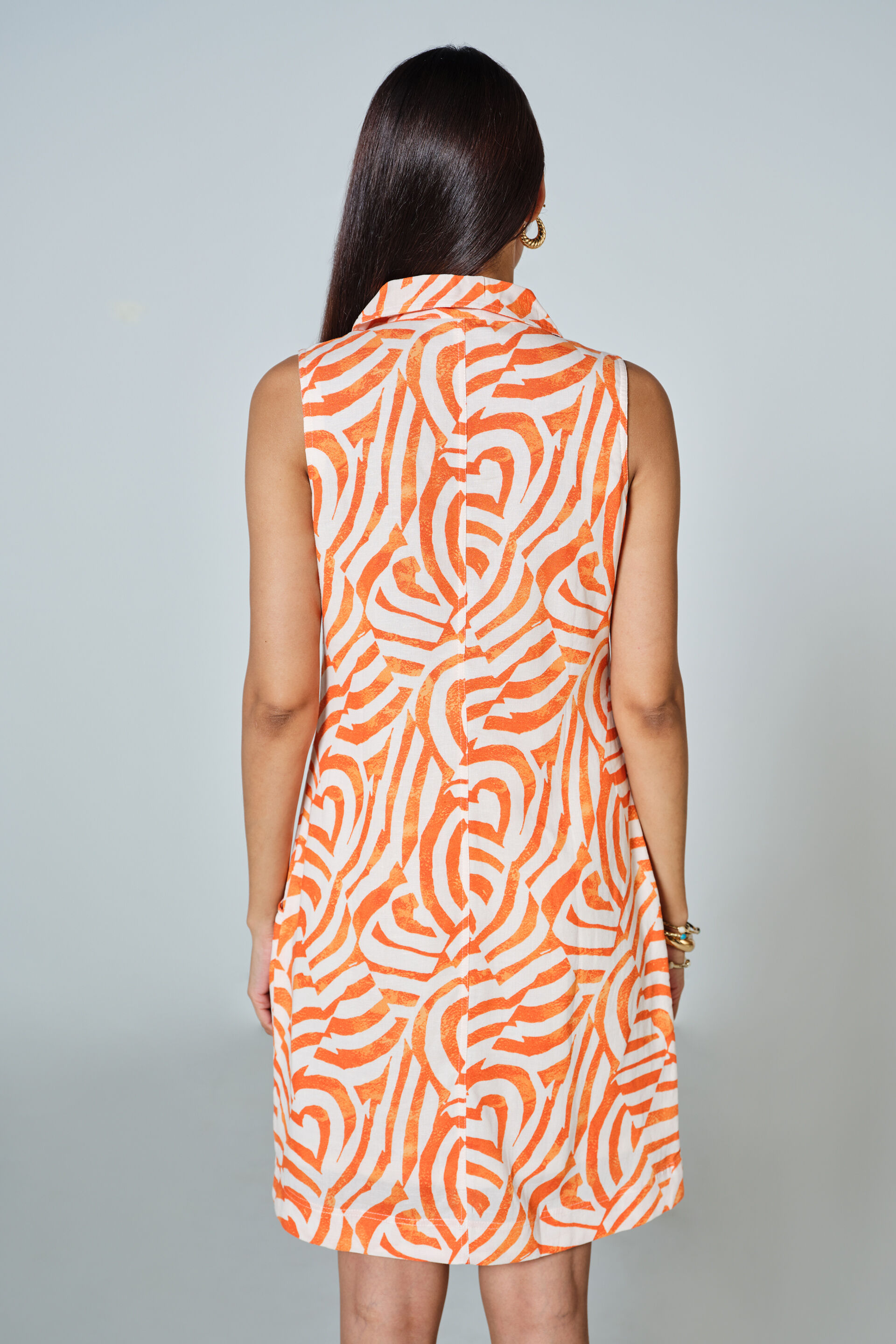 Sunlit Sands Shirt Dress, Orange, image 2