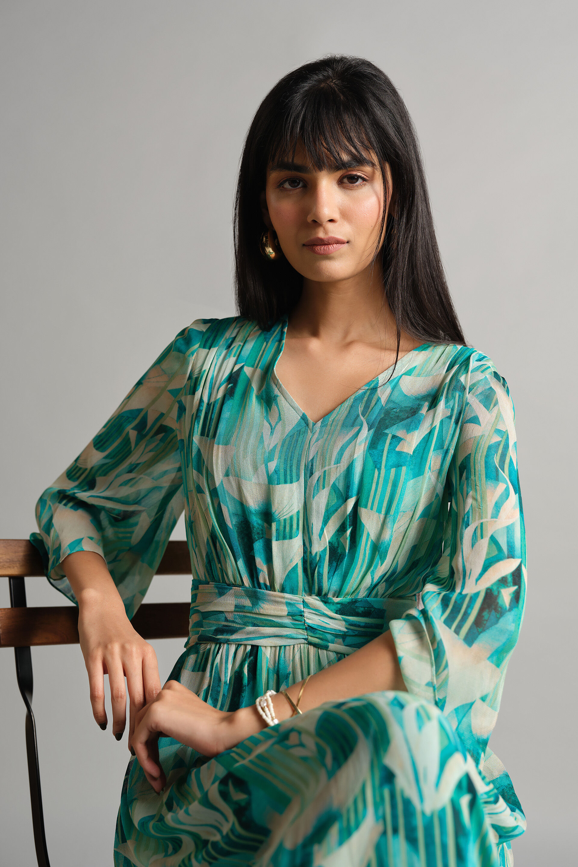 Aqua Dive Gown, Aqua, image 3