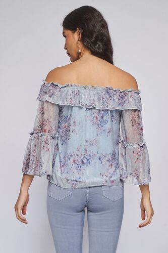 4 - Powder Blue Floral Straight Top, image 4
